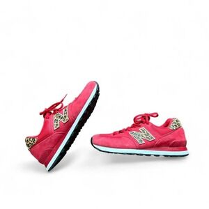New Balance 574 WL574JA2 Women's Sneakers Red Leopard Print Size 10